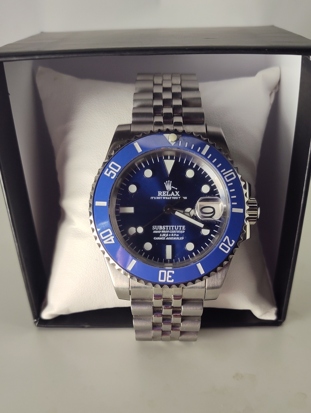 Substitute Men's Stainless Steel Watch - Blue Dial